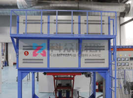 黃色精密陶瓷漏斗零件燒結爐